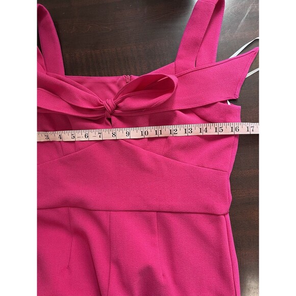 Julia Jordan Pink Bow Jumpsuit Size 6 - Picture 5 of 7